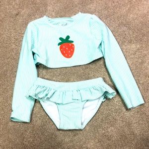 Turquoise stripe strawberries swim, cat & jack